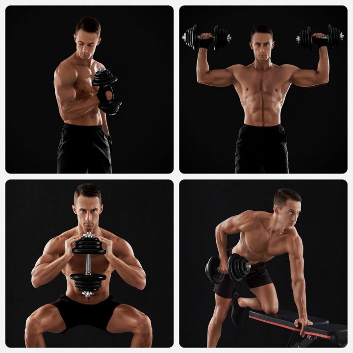 Hantlid 2x25kg 40×21.3×21.3 must, must Hantlid ja jõupingid