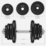 Hantlid 2x25kg 40×21.3×21.3 must, must Hantlid ja jõupingid