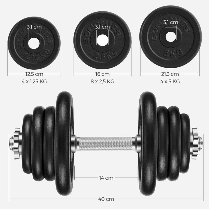 Hantlid 2x25kg 40×21.3×21.3 must, must Hantlid ja jõupingid