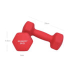 Hantlid 2x3kg 20x9x8.5cm punane, punane Hantlid ja jõupingid