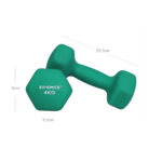 Hantlid 2x4kg 20.5×9.5x9cm roheline, roheline Hantlid ja jõupingid