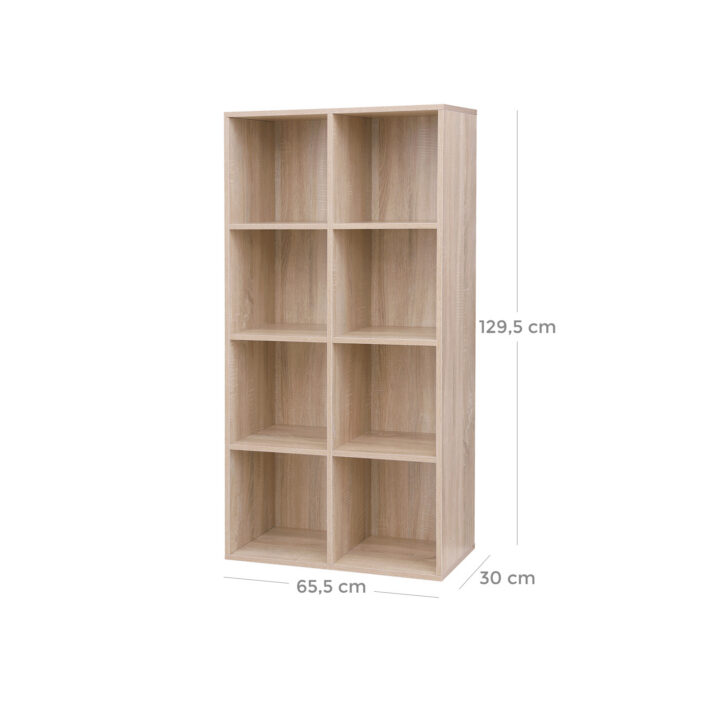 Raamatukapp 129.5×65.5x30cm, looduslik Raamaturiiulid