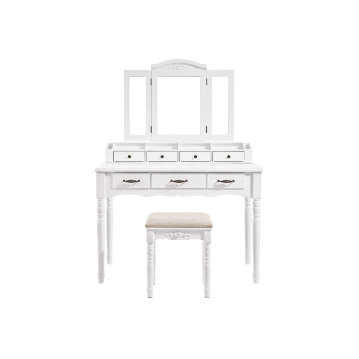 Kosmeetikalaud 90x40x148cm must Meigilauad