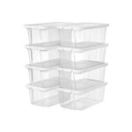 Plastikust jalanõukarp 35x20x12.5cm valge Jalanõudekapid