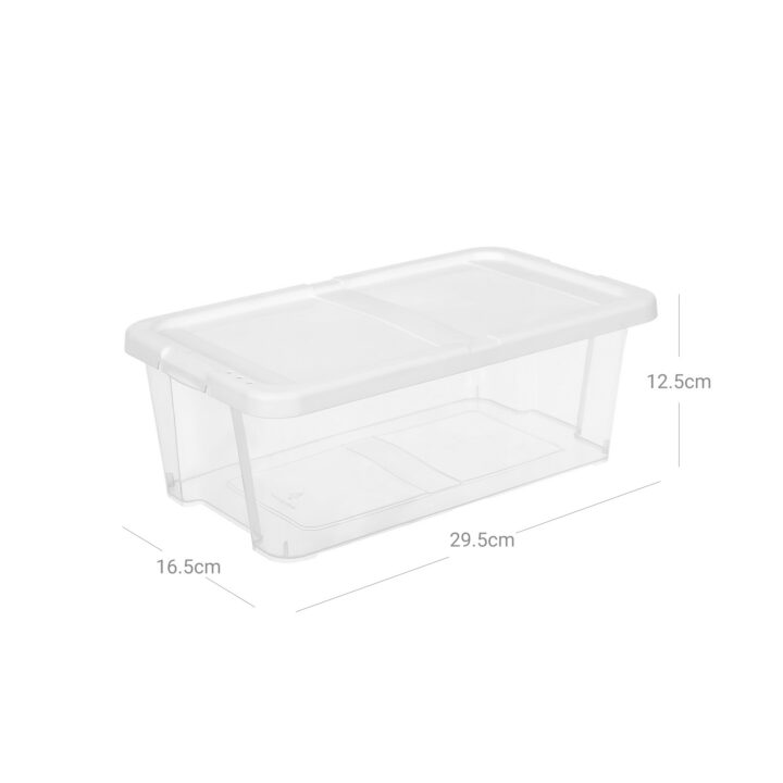 Plastikust jalanõukarp 35x20x12.5cm valge Jalanõudekapid