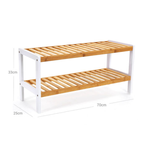 Kingariiul 70x26x33cm looduslik, valge Jalanõuderiiulid