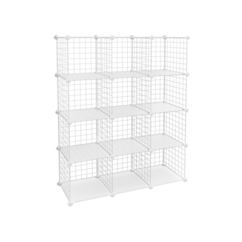 Hoiukuubikud 93x31x123cm valge Pesukorvid ja hoiukastid