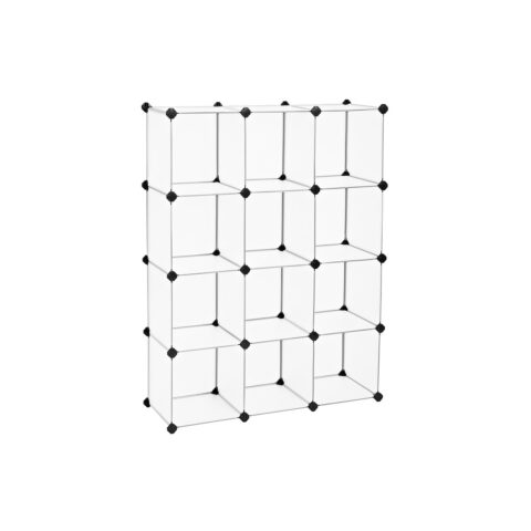 Plastikust kapp 93x31x123cm valge Riiulid