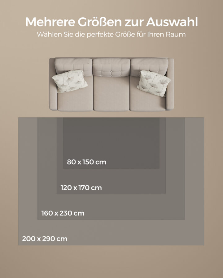 Põrandavaip 200×290cm hall 290x200x0.1cm Vaibad