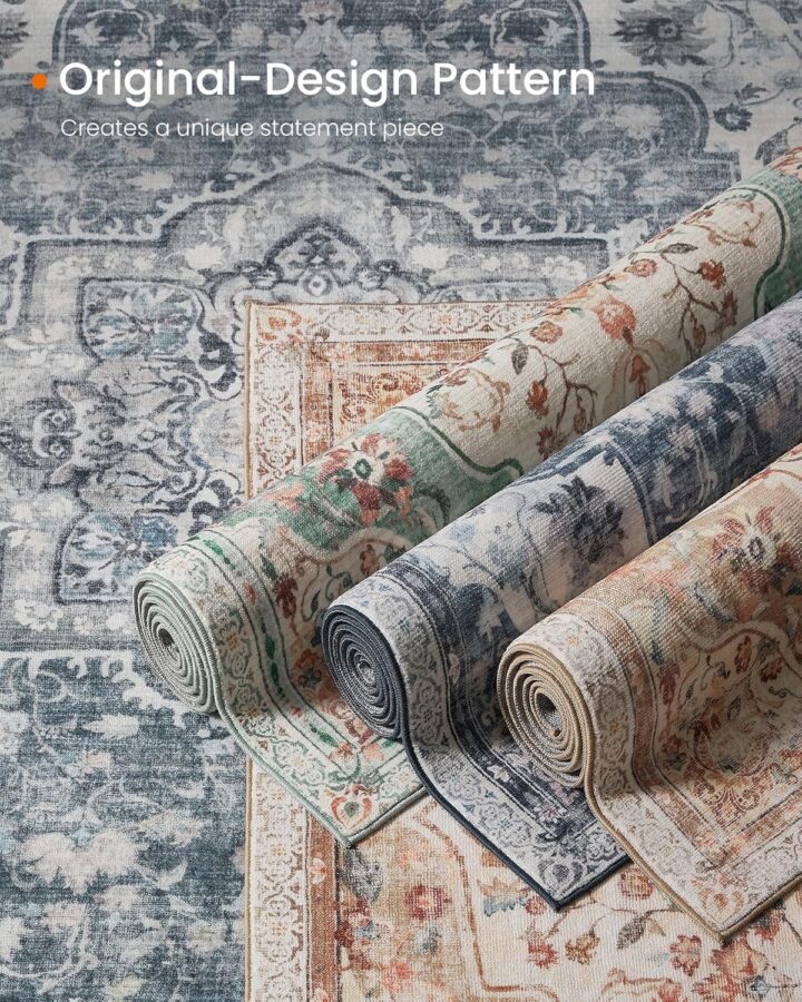 Vintage stiilis vaip 5×7 Sinakasroheline 213x152x0.1cm Vaibad