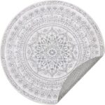 Ümmargune BOHO vaip 120cm Tuvihall 120x120x1cm Vaibad Ümmargune BOHO vaip 120cm Tuvihall 120x120x1cm Vaibad