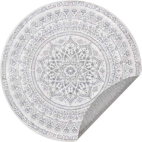 Ümmargune BOHO vaip 120cm Tuvihall 120x120x1cm Vaibad