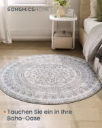 Ümmargune BOHO vaip 120cm Tuvihall 120x120x1cm Vaibad Ümmargune BOHO vaip 120cm Tuvihall 120x120x1cm Vaibad