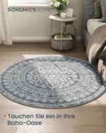 Ümmargune BOHO vaip, diameeter 120 cm, süsinikhall 120x120x1cm Vaibad Ümmargune BOHO vaip, diameeter 120 cm, süsinikhall 120x120x1cm Vaibad