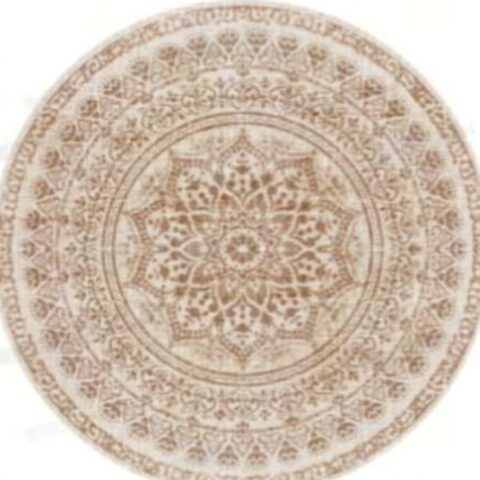 Ümmargune BOHO vaip 120cm Kaamelpruun 120x120x1cm Vaibad