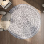 Ümmargune BOHO vaip 160 cm Tuvihall 160x160x1cm Vaibad Ümmargune BOHO vaip 160 cm Tuvihall 160x160x1cm Vaibad