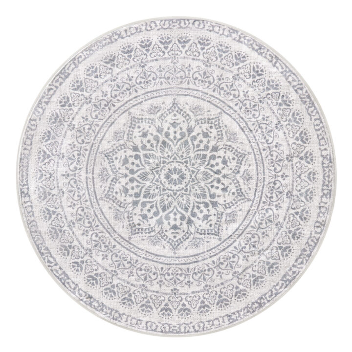 Ümmargune BOHO vaip 160 cm Tuvihall 160x160x1cm Vaibad