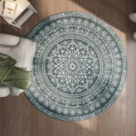 Ümmargune BOHO vaip 160 cm Söehall 160x160x1cm Vaibad Ümmargune BOHO vaip 160 cm Söehall 160x160x1cm Vaibad