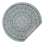 Ümmargune BOHO vaip 160 cm Söehall 160x160x1cm Vaibad Ümmargune BOHO vaip 160 cm Söehall 160x160x1cm Vaibad