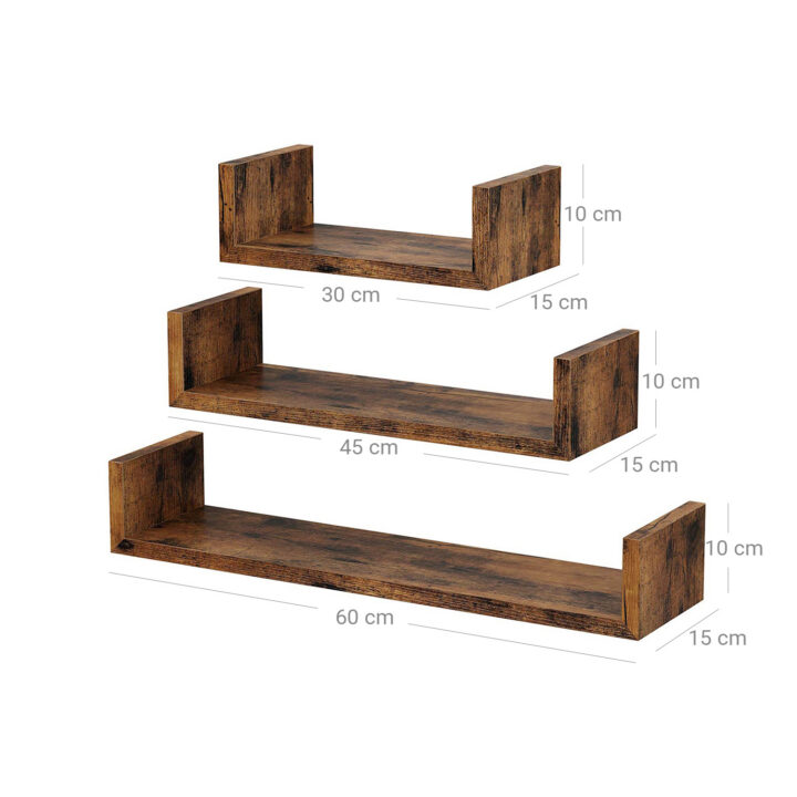 Seinariiulite komplekt 30x15x10cm/ 45x15x10cm/ 60x15x10cm antiikne Kandikud