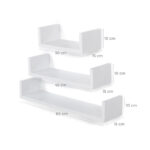 Seinariiul 30x15x10cm/ 45x15x10cm/ 60x15x10cm valge Seinariiulid