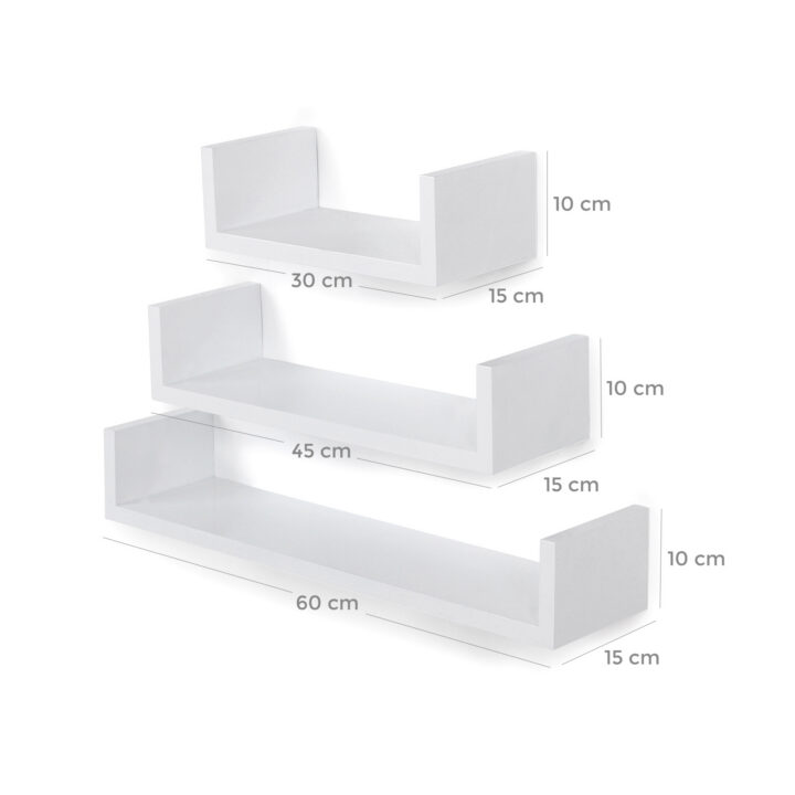 Seinariiul 30x15x10cm/ 45x15x10cm/ 60x15x10cm valge Seinariiulid