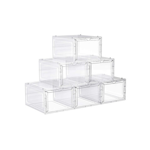 Plastikust jalanõude karp 34.5x27x19cm valge Jalanõudekapid