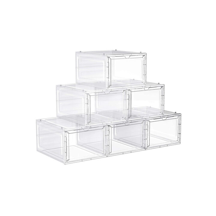 Plastikust jalanõude karp 34.5x27x19cm valge Jalanõudekapid