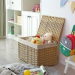 Hoiukirst 55.5×34.0x34.0cm kollane Pesukorvid
