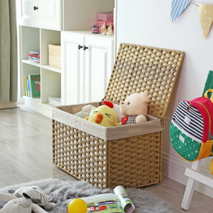 Hoiukirst 55.5×34.0x34.0cm kollane Pesukorvid
