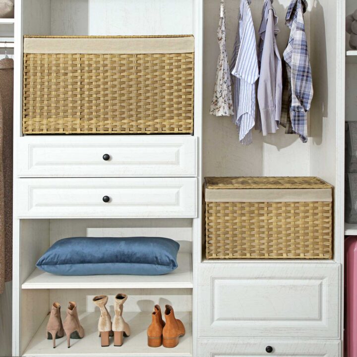 Hoiukirst 55.5×34.0x34.0cm kollane Pesukorvid