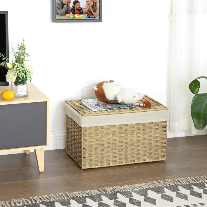 Hoiukirst 55.5×34.0x34.0cm kollane Pesukorvid