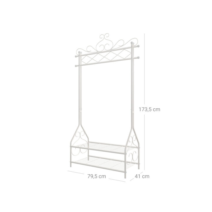 Riidestange 174.3x93x40.6cm valge Riidestanged