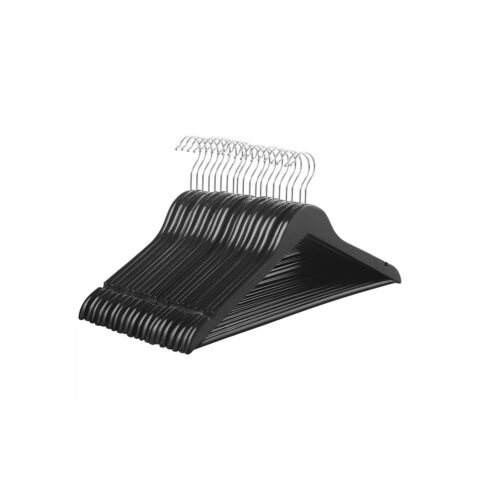 Puidust riidepuud 44.5x23x1.2cm must, hõbedane Puidust riidepuud