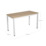 Arvutilaud 120x60x76cm kollane, tamm+valge Arvutilauad