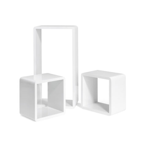 Kuubikute riiul 50x26x15cm/22x22x15cm/22x22x15cm valge Seinariiulid