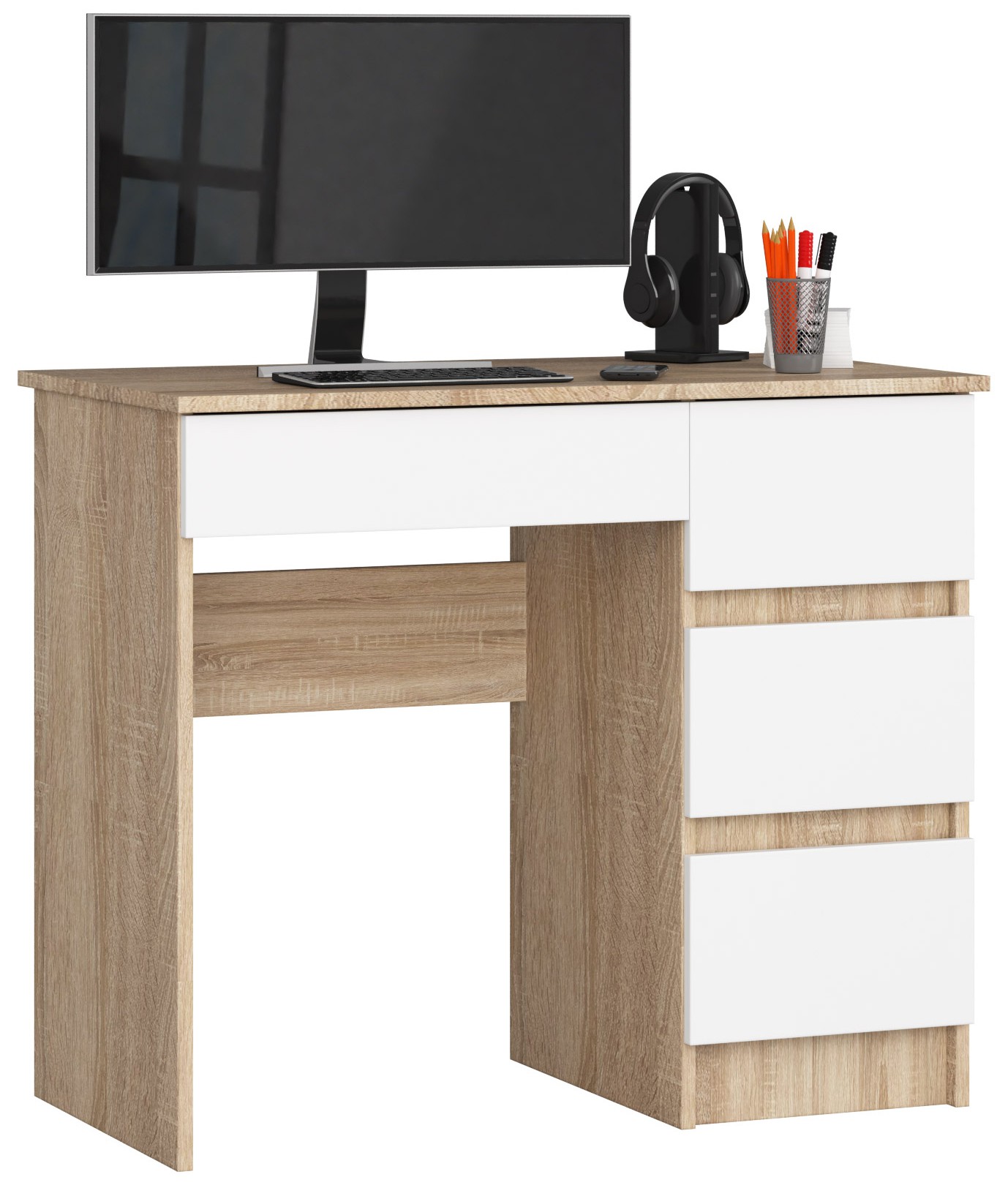 Arvutilaud A-7 CLP, tamm/valge, parempoolne Kirjutuslauad Homewell Arvutilaud A-7 CLP, tamm/valge, parempoolne Kirjutuslauad Homewell