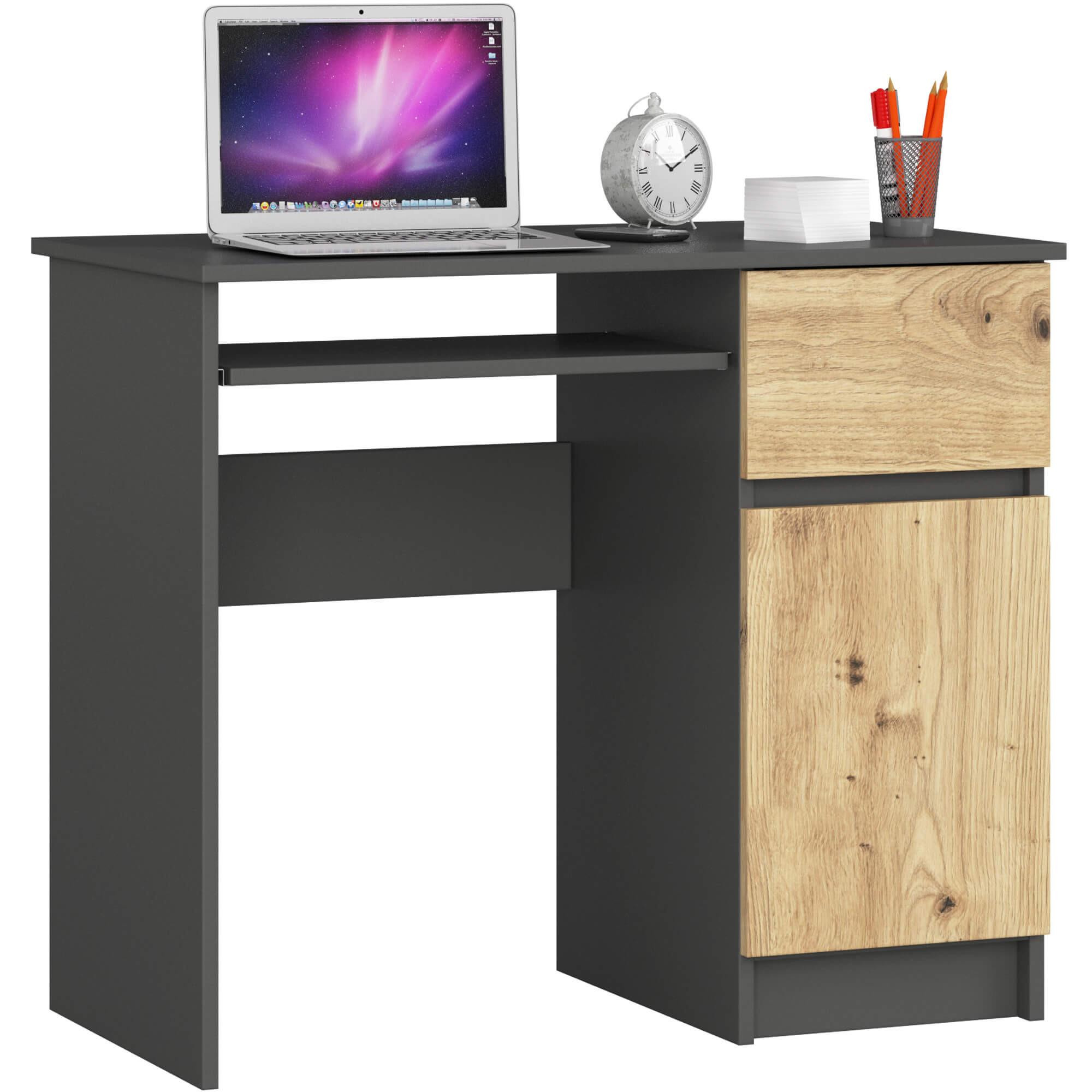Arvutilaud Piksel PK, grafiithall / tamm artisan – parem Kirjutuslauad Homewell Arvutilaud Piksel PK, grafiithall / tamm artisan – parem Kirjutuslauad Homewell