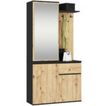 ENTRO esikukomplekt, must / tamm artisan Esik ja Garderoob Homewell 7