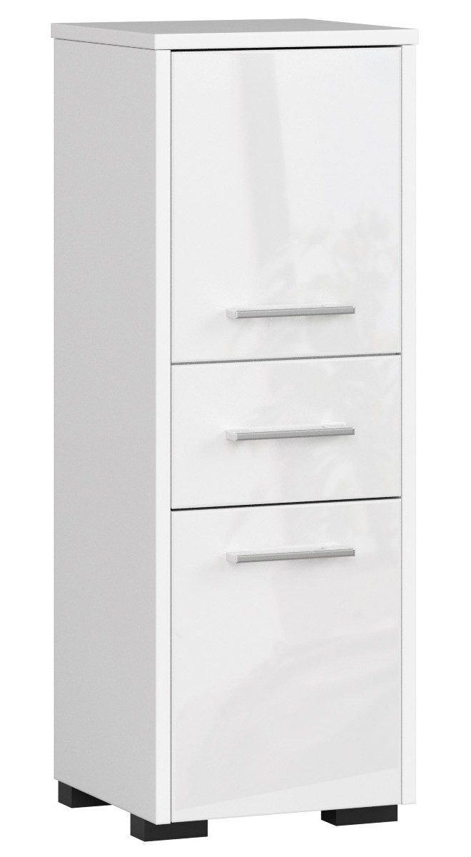 FIN vannitoa põrandakapp, 2 uksega ja sahtliga, 85 cm, valge läige Saun ja vannituba Homewell FIN vannitoa põrandakapp, 2 uksega ja sahtliga, 85 cm, valge läige Saun ja vannituba Homewell