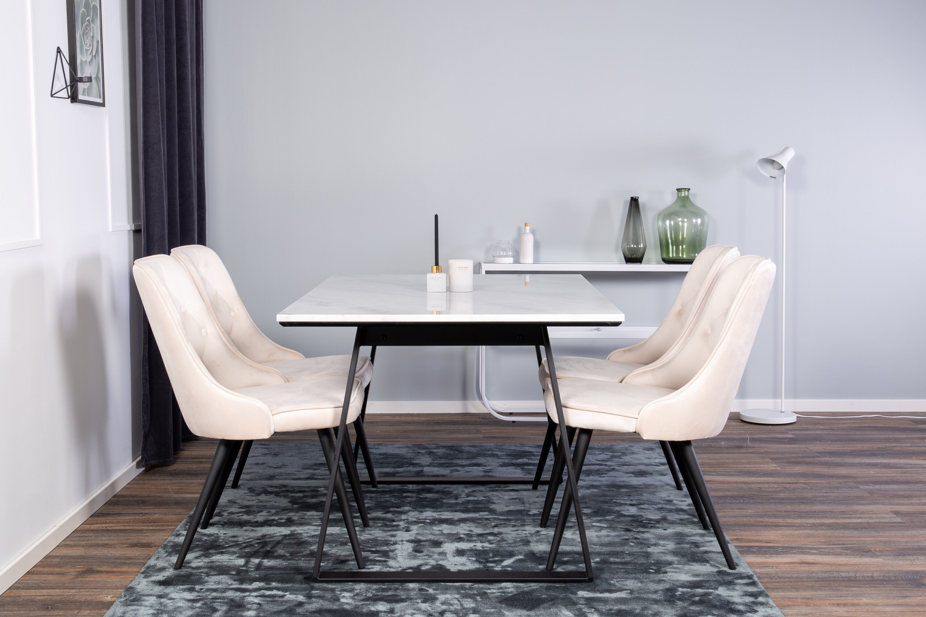 Estelle ristkülikukujuline söögikomplekt Söögilauakomplektid Homewell Estelle ristkülikukujuline söögikomplekt Söögilauakomplektid Homewell