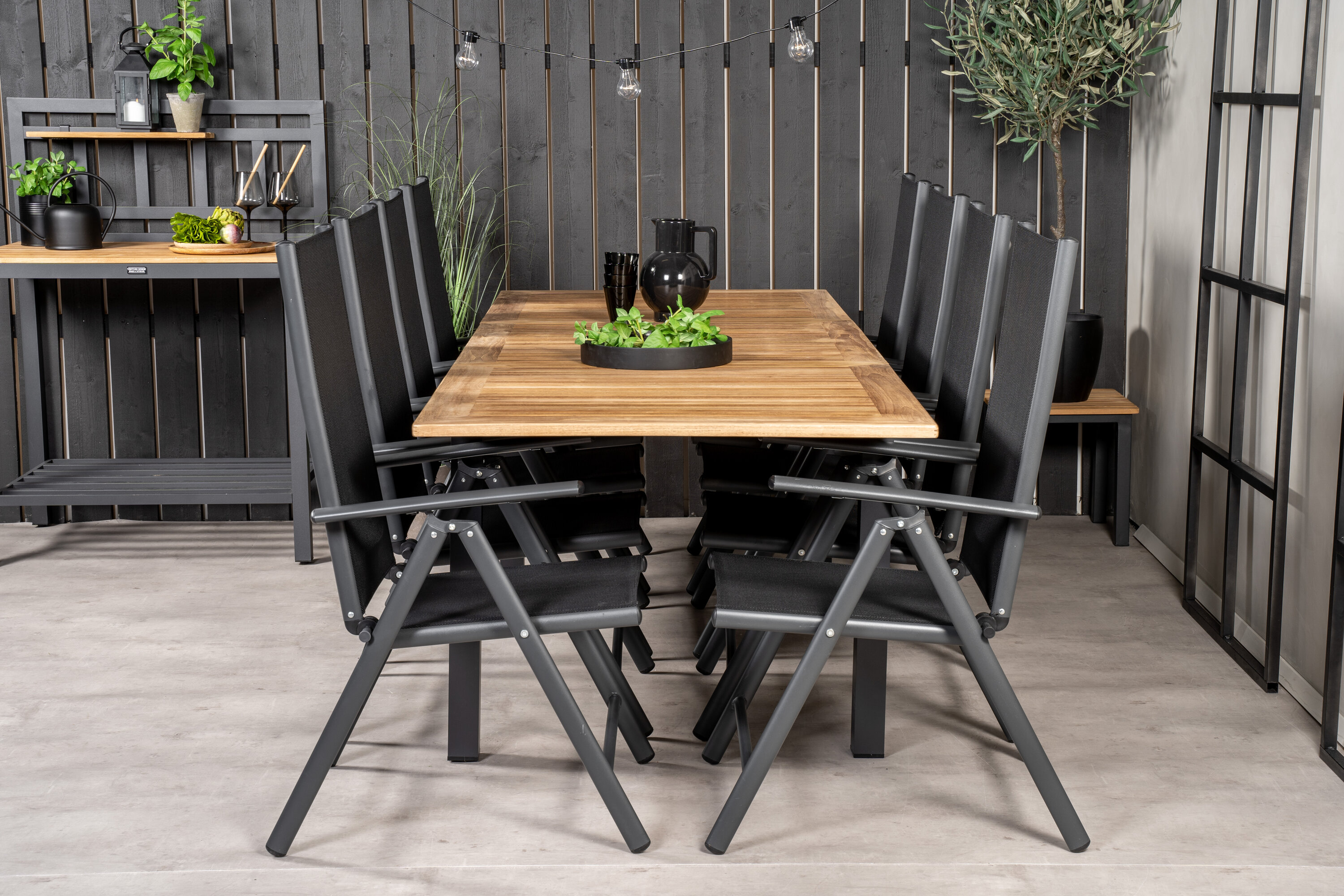 Panama ristkülikukujuline söögikomplekt Aiamööbel Homewell