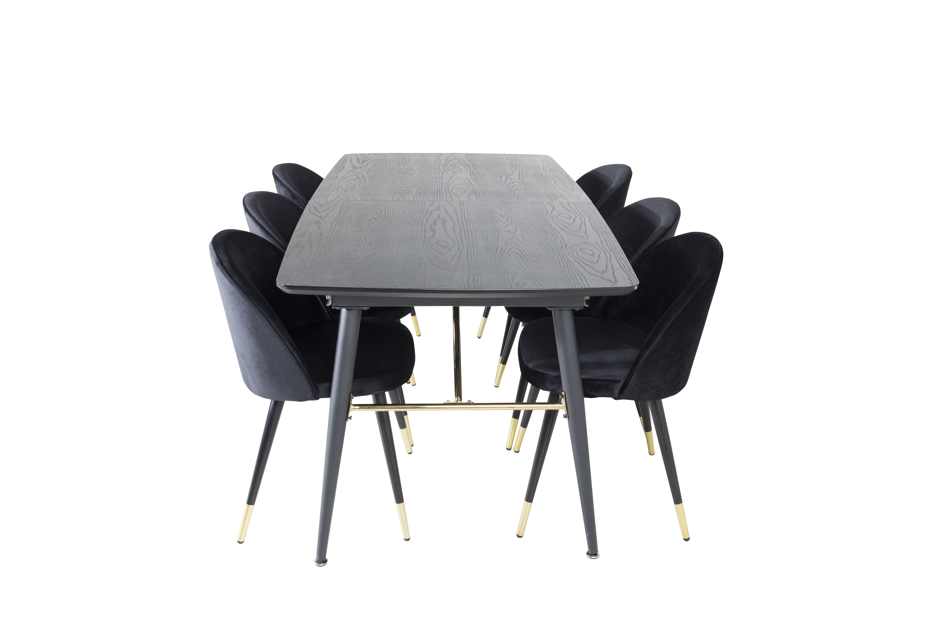 Kuldne ristkülikukujuline söögikomplekt Söögilauakomplektid Homewell