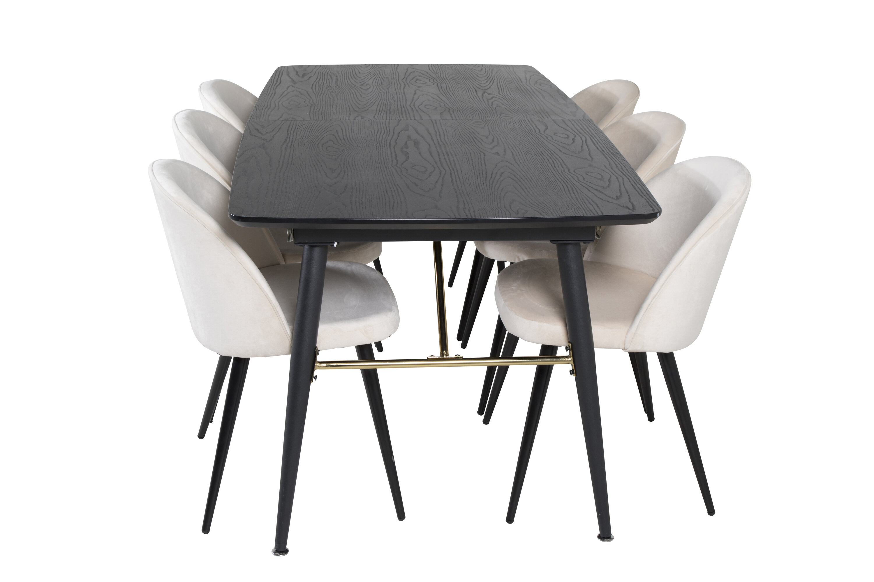 Kuldne ristkülikukujuline söögikomplekt Söögilauakomplektid Homewell