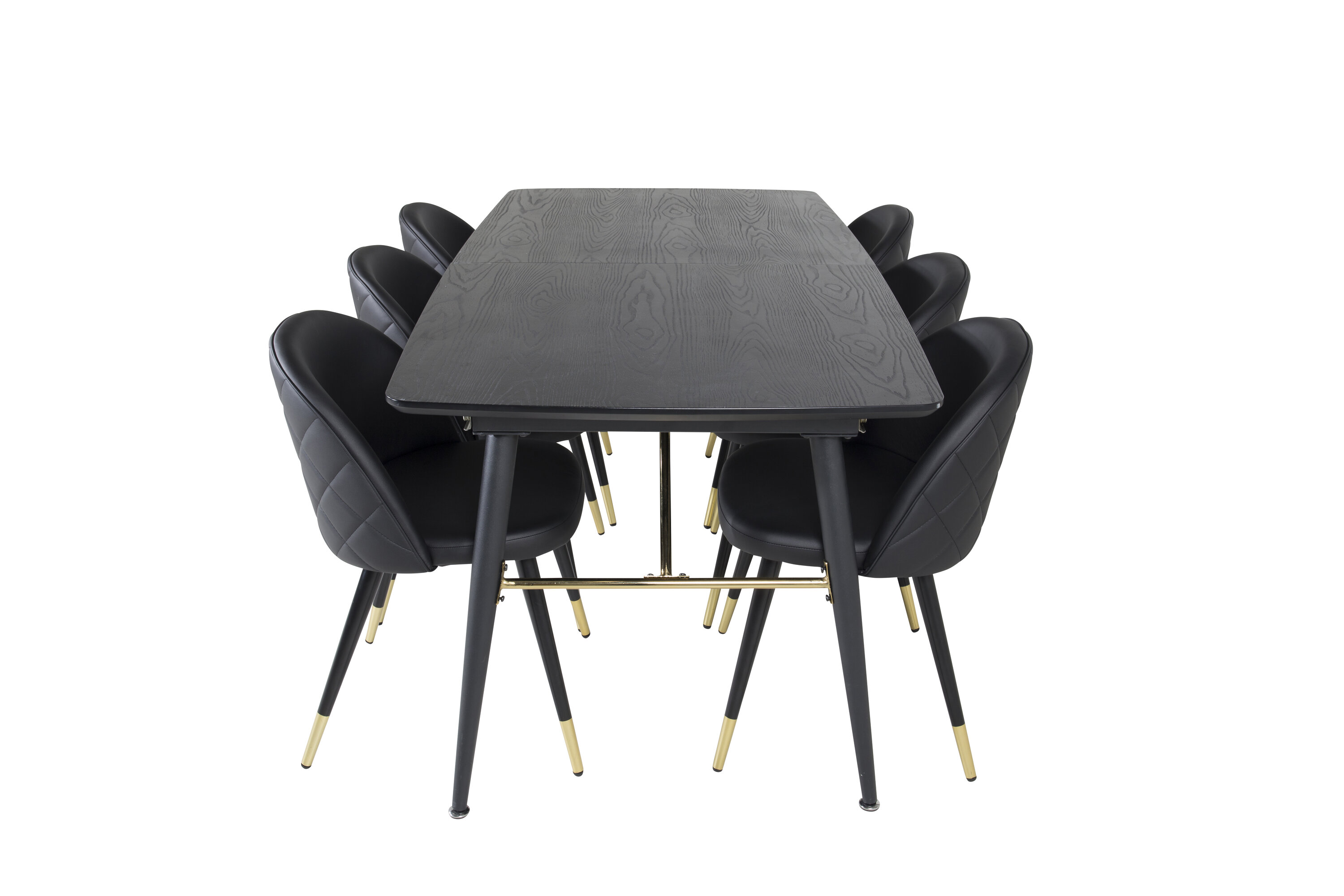 Kuldne ristkülikukujuline söögikomplekt Söögilauakomplektid Homewell