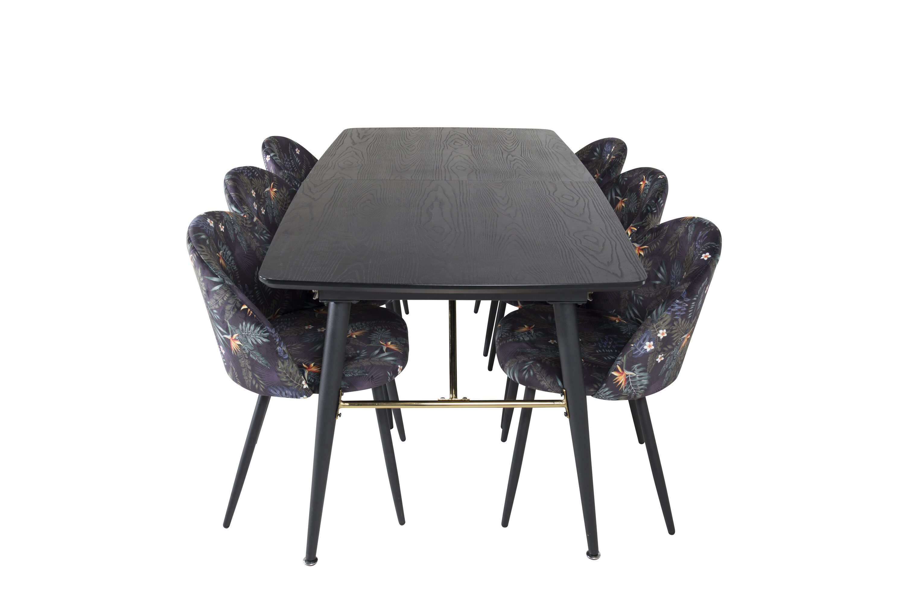 Kuldne ristkülikukujuline söögikomplekt Söögilauakomplektid Homewell