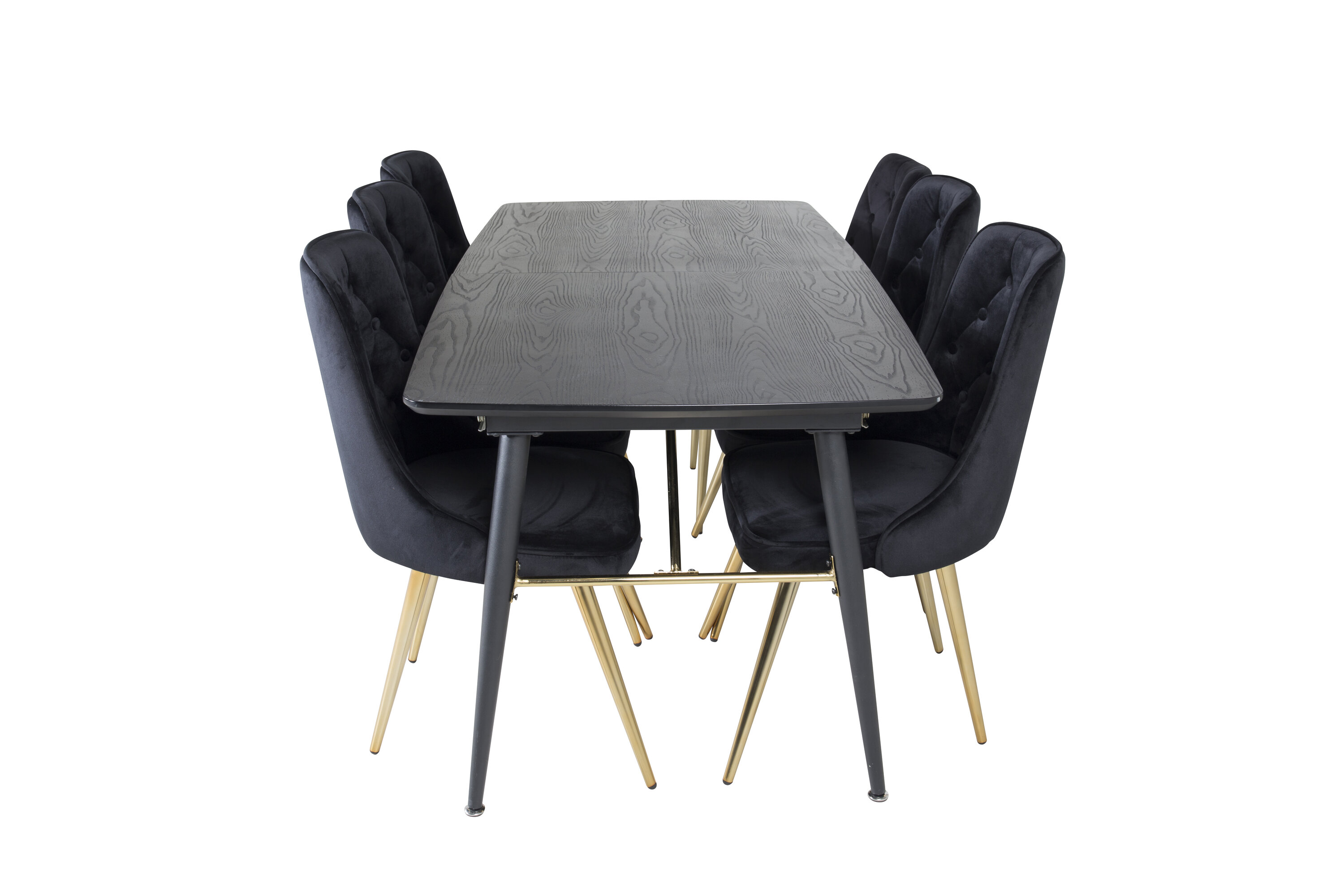 Kuldne ristkülikukujuline söögikomplekt Söögilauakomplektid Homewell