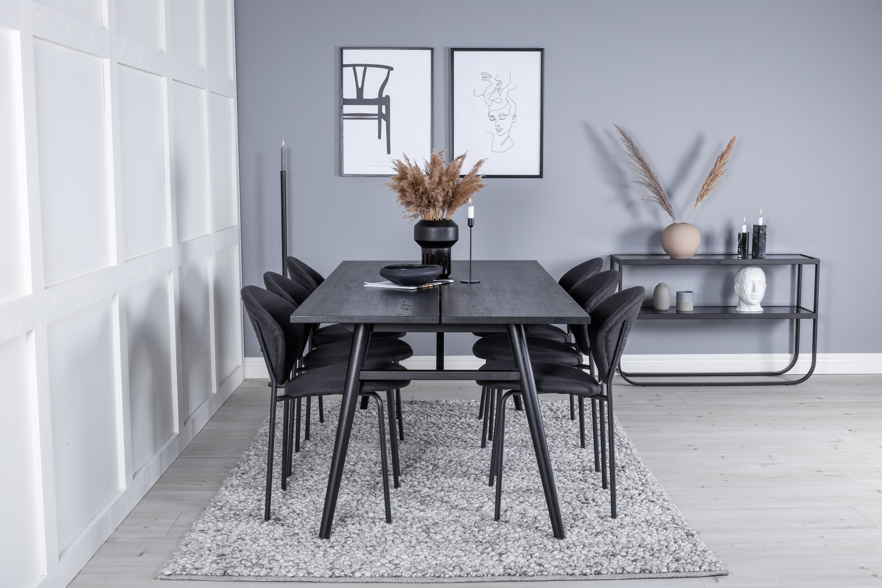 Elegantne ristkülikukujuline söögikomplekt Söögilauakomplektid Homewell