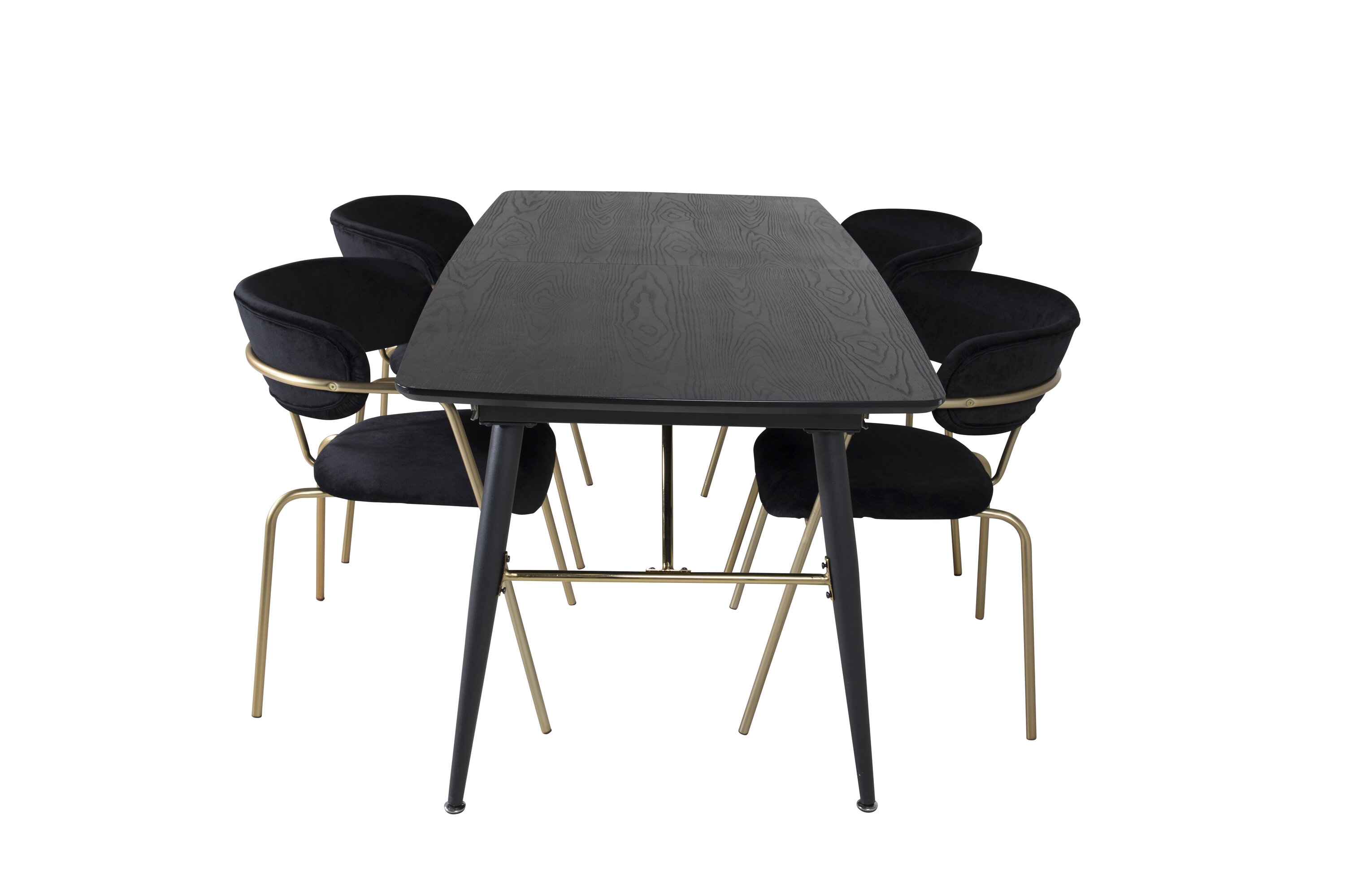 Kuldne ristkülikukujuline söögikomplekt Söögilauakomplektid Homewell