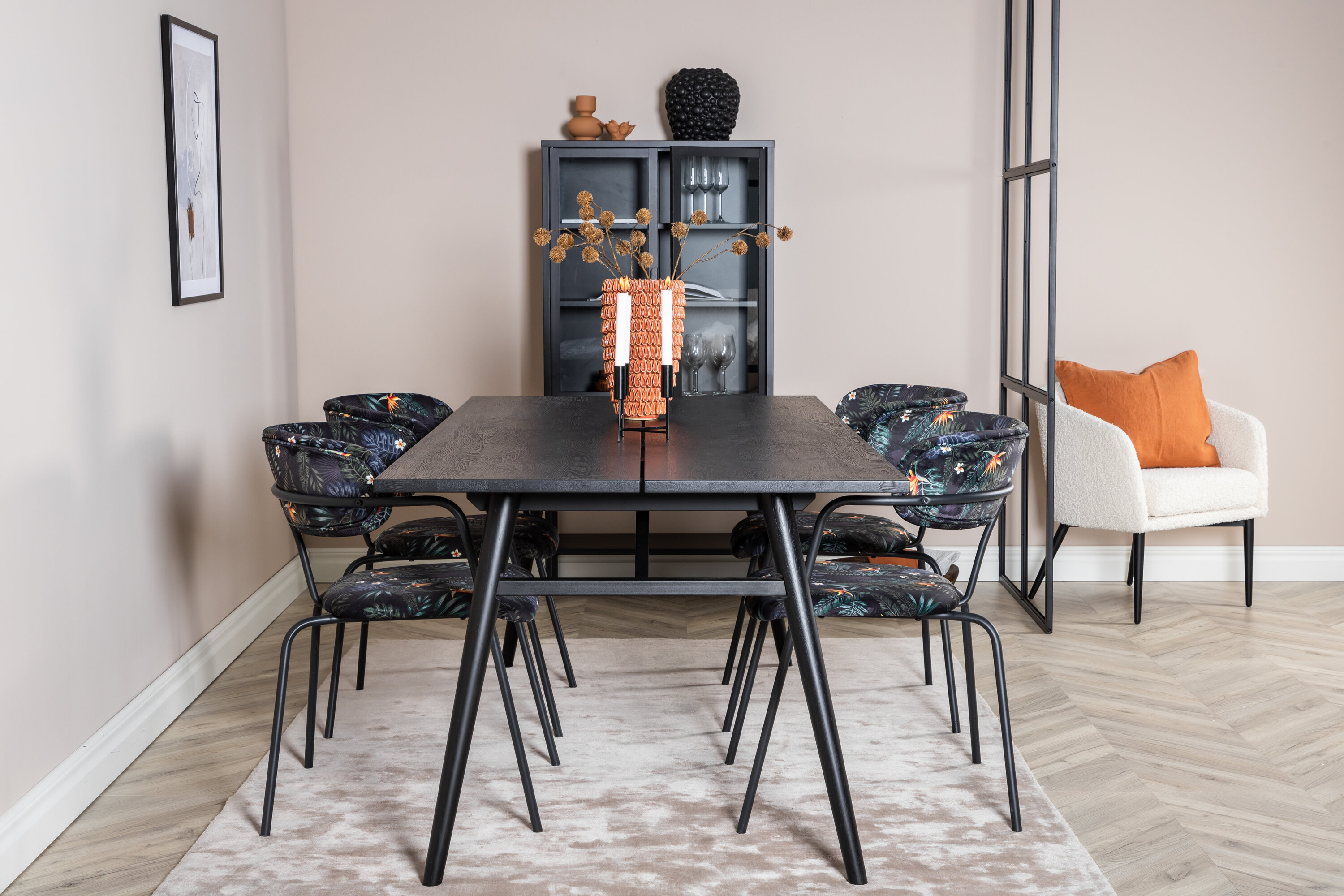 Elegantne ristkülikukujuline söögikomplekt Söögilauakomplektid Homewell